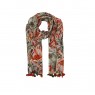 XALE 100%  POLIESTER  FLORAL ABSTRACT LARANJA E VERDE 180X90 CM