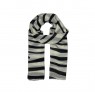 XALE 100%  POLIESTER LISTRAS BLACK E OFF WHITE 180X90 CM -