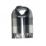 XALE 100%  POLIESTER  XADREZ MADRAS BLACK E CONCRETO  180 X 70 CM