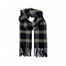 XALE 100%  POLIESTER XADREZ PTO/OFF WHITE 180X60 CM