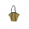 SACOLA CASUAL TECER CAQUI/BLACK 47 X 32CM  50% PAPER 50% POLIESTER