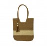 SACOLA SUMMER STYLE CAQUI/BEGE  47 X 37CM  50% PAPER 50% POLIESTER