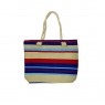 SACOLA SUMMER LISTRADA  45X34 CM 100% POLIESTER