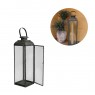 Lanterna Aço Inox Pátina Verde Musgo com Alça 30X104 cm