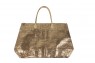 Bolsa Sacola c/ Textura Dourada Poliuretano 52x32 cm