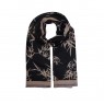 XALE 100% ACRILICO AYLA TWINGS BLACK/LATTE  180 X 65 CM