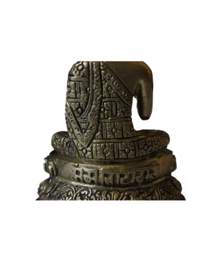 Estatua Retro Ornamental Buda Sentado Metal Bronze 13,75CM