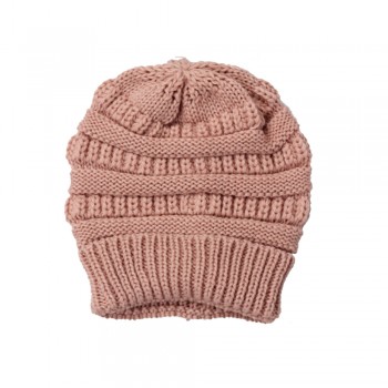 GORRO 100% ACRILICO ROSA CLARO  TAM.UNICO