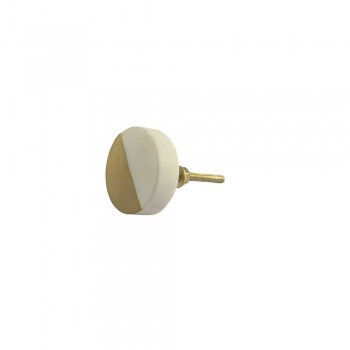 Puxador Mármore Circular Natural e Bege A3,8XL3,8XC2,3