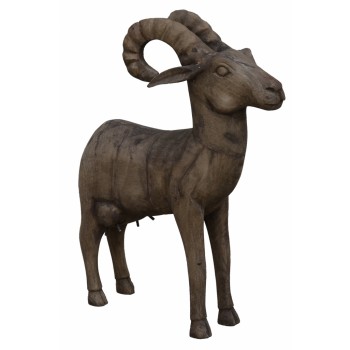 Estatua Animal Ovis de Madeira Grande 14x31X38CM