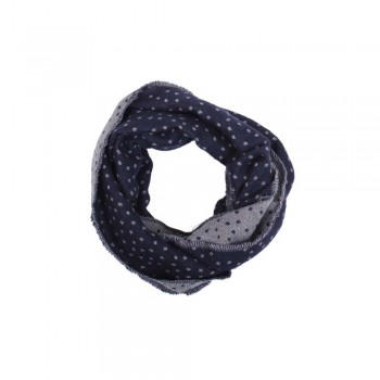 Gola Poá Azul Marinho e Cinza Acrílico 85x35 cm