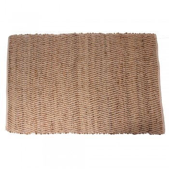 TAPETE DE JUTA DE ALGODÃO NATURAL 180 X 120 CM