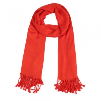 Echarpe Lisa Goiaba/Cenoura 220g c/ Franja Viscose 180x70 cm