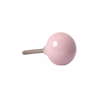 Puxador Cerâmica Liso Rosa 3X3X4CM