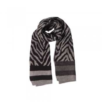 Xale 100% Acrilico Zebra Com Barrado Listras 200X30CM