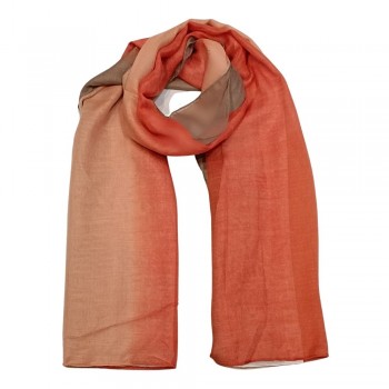 Xale 100%  Poliester Tie Die Orange e Cinza 180X90 CM