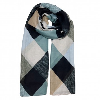XALE 100%  POLIESTER GEOMETRICO AZUL 180X90 CM
