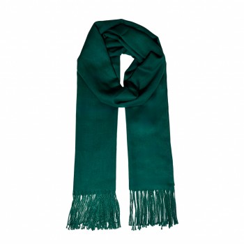Echarpe Lisa Verde Esmeralda 220g c/ Franja Viscose 180x70 cm