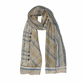 XALE 100%  POLIESTER  SCARF  BEGE 180X90 CM