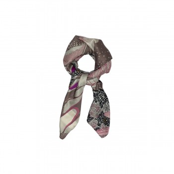 XALE ESTAMPADO FLORAL FUCSIA 100% POLIESTER 70 X 70 CM