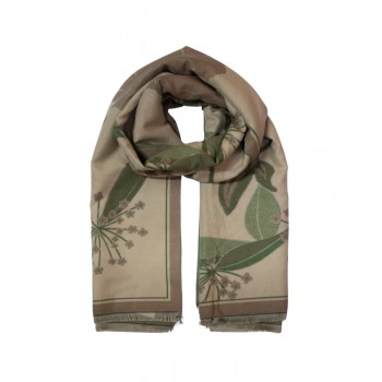 XALE 100% ACRILICO THALIA FLOWER TWIG MINT GREEN  180 X 65 CM
