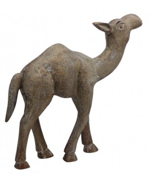 Estatua Camelo de Madeira 13x50x51CM