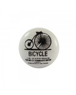 Puxador Cerâmica Bicycle Branco 3x3xx8cm