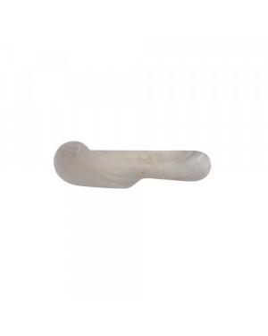 Colher Espátula em Madrepérola Branca Artesanal  C17xL4 cm