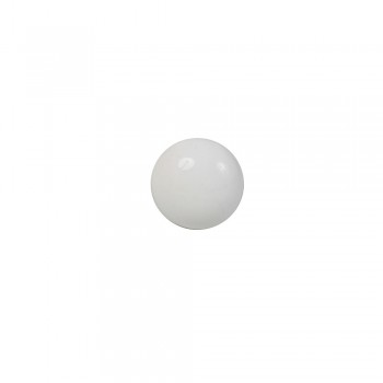 Puxador Redondo Liso Branco em Cerâmica 4 x 4 x 3  cm