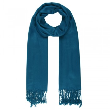 Echarpe Lisa Petroleo c/ Franjas Viscose 220g 180x70 cm