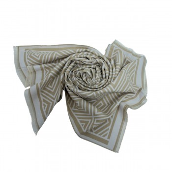 XALE 100% ACRILICO LIORA GEOMETRICO BEGE 180 X 65 CM