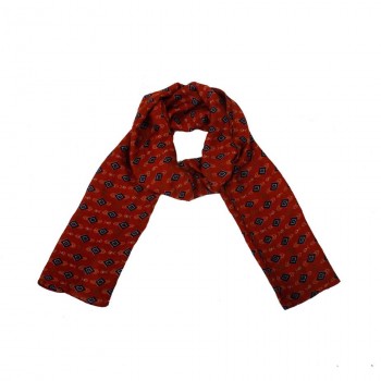 Echarpe Estampa Padronagem Vermelho Poliéster 180x55 cm