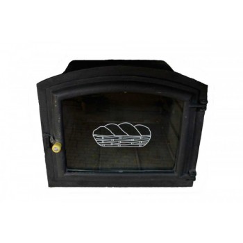 Forno Grande em Ferro Fundido c/ Tampa em Vidro 50x46x33 cm
