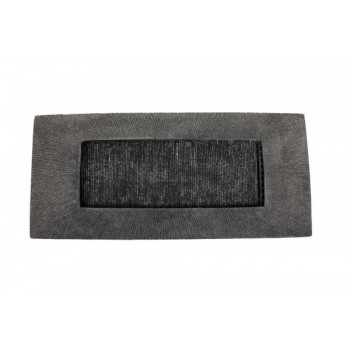 Cascata/Fonte Retangular Trabalhada Cinza Escuro c/ Led 32X7X73 cm