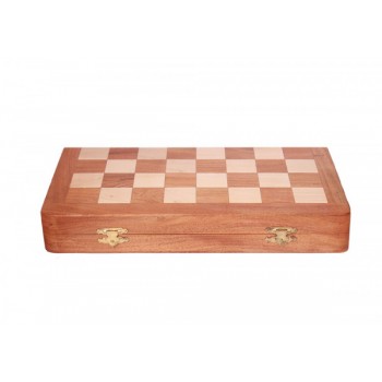 Jogo de Xadrez Magnético Dobrável em Madeira e Espuma 40x40 cm