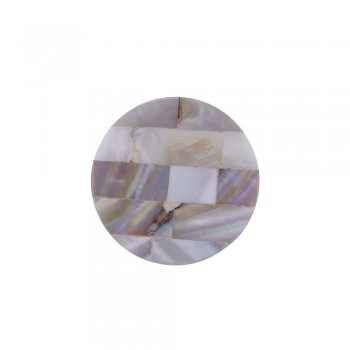 Puxador Madrepérola Retangular c/ Madeira 3X3X3CM