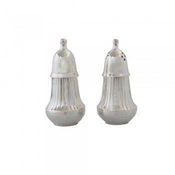 Porta Condimentos em Metal Folheado em Prata 2 Peças 9 cm
