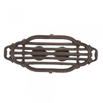 Aquecedor p/ Tigela Rechaud em Ferro c/ Dois Suporte p/ Vela 32x14x6 cm