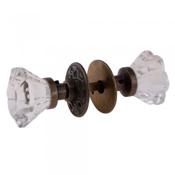 Maçaneta Vidro c/ Acabamento em Metal A17xD6 cm