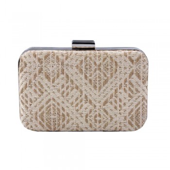 Bolsa em Poliéster Bege Étnico A9xC14xL3,5 cm