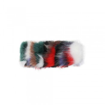 Gola emGola em Poliéster Rajada Multicolorida modelo Estola com  Fecho e Elastano A150xL14 cm