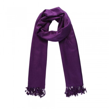 Echarpe Lisa Roxo 220g c/ Franja Viscose 180x70 cm