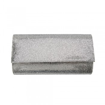 Bolsa PVC Strass Prata A13xC26xL6 cm