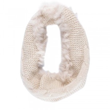 Gola Acrílico com Pele Natural Bege A39xL26 cm