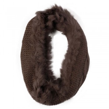 Gola Acrílico com Pele Natural Marrom A39xL26 cm