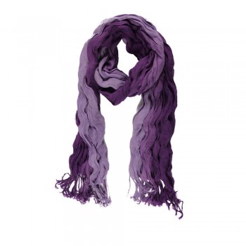 Echarpe Acrílico Degrade Roxo com Franja A180xL70 cm