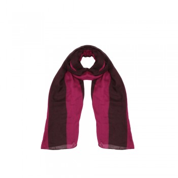 Echarpe em Poliéster Bordo e Rosa A170xL50 cm