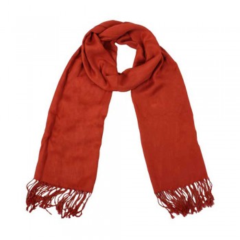 Echarpe Lisa Ferrugem 150g c/ Franja Viscose 180x70 cm