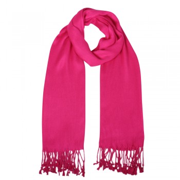 Echarpe Lisa Pink c/ Franjas Viscose 100g 160x55 cm