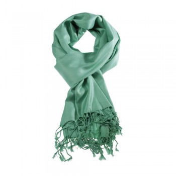 Echarpe Lisa Verde Lima 220g c/ Franja Viscose 180x70 cm
